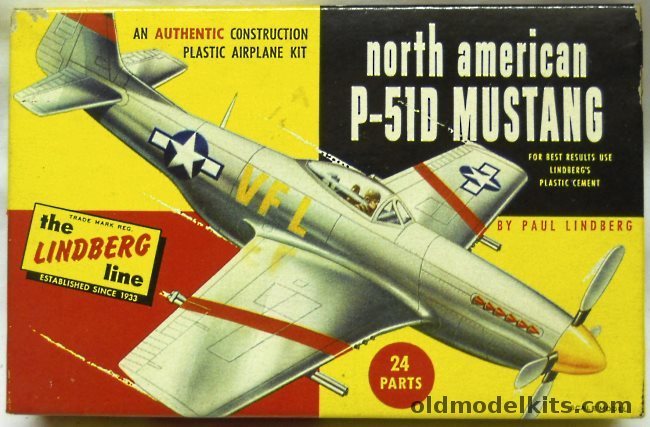 Lindberg 1/72 North American P-51D Mustang, 409-29 plastic model kit